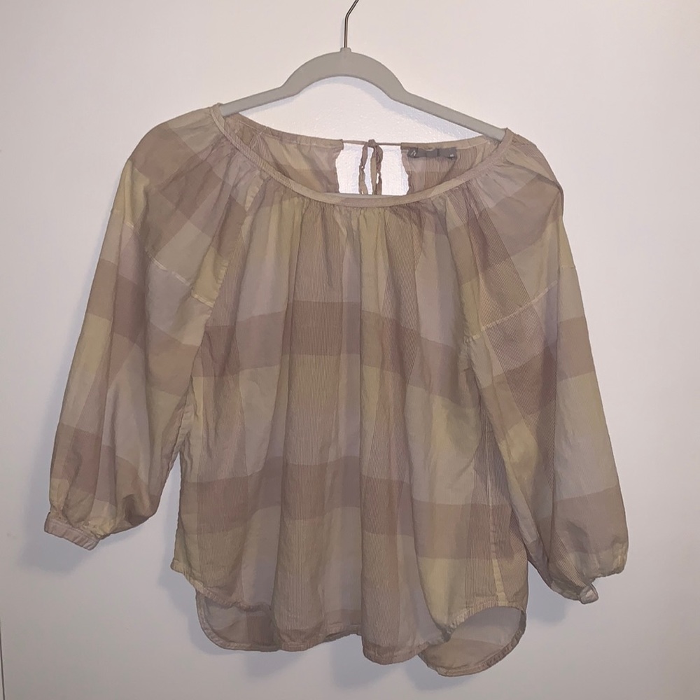 Plaid Everlane blouse